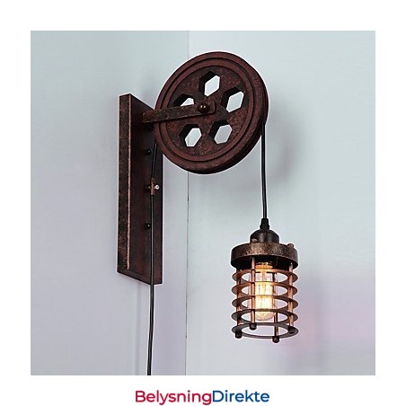 Industriell Retro Jernvegglampe Kreativ Personlighet Løftetrinsevegglampe