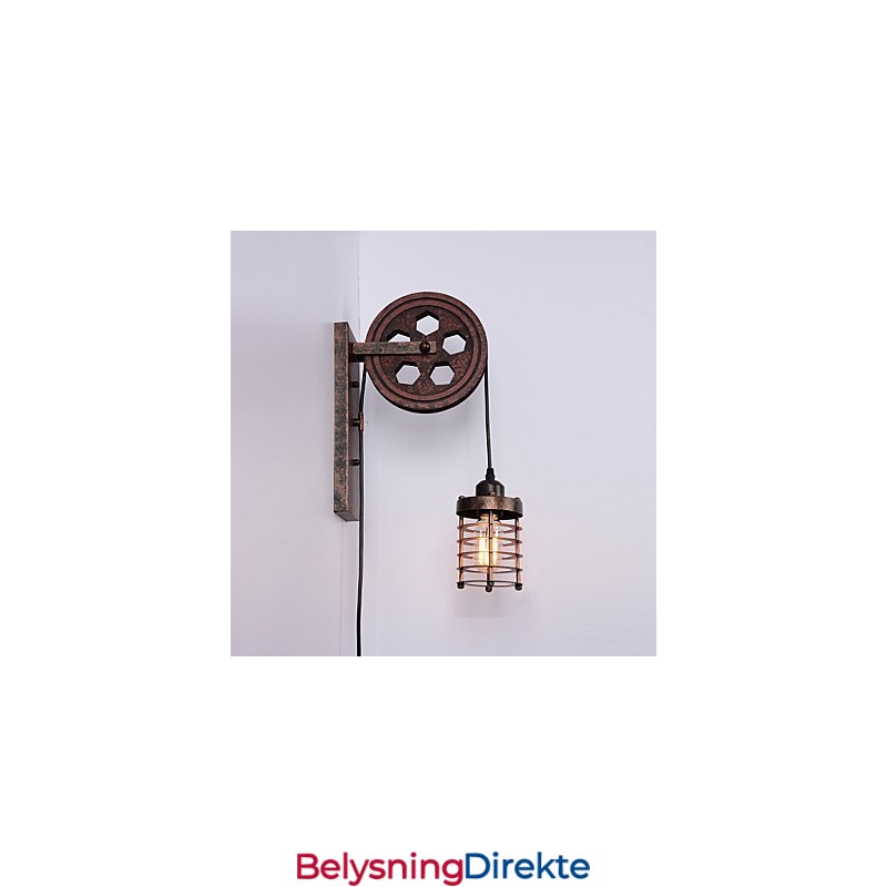 Industriell Retro Jernvegglampe Kreativ Personlighet Løftetrinsevegglampe