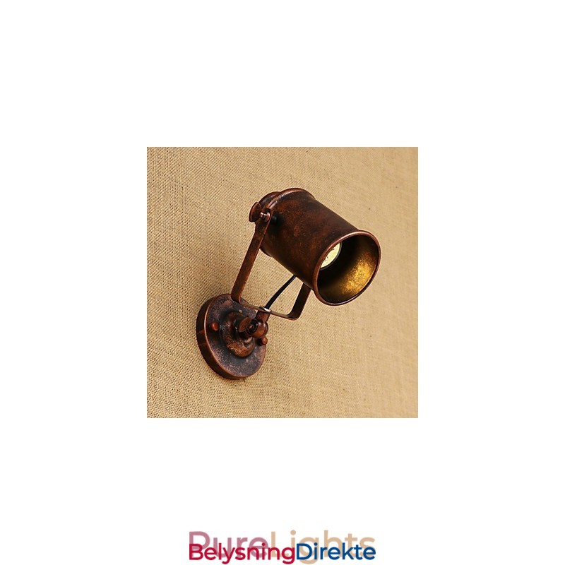 Malt Stålvegglampe Dum Svart Amerikansk Kaffedekorasjon Retro Vegglampe Lyssabellampe På Vegg