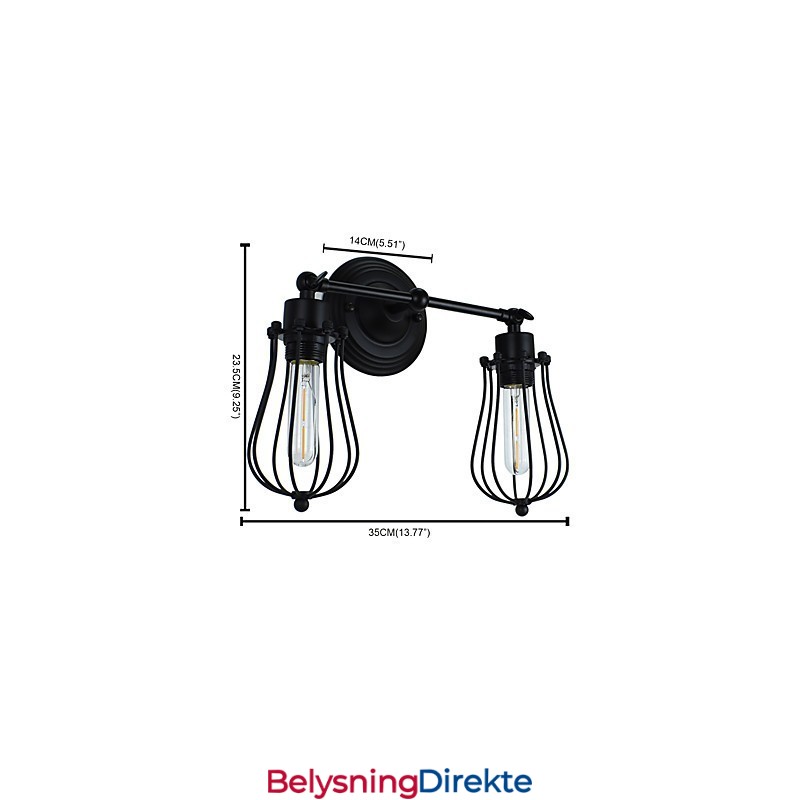 Rustikk Hyttemaling For Omgivelseslys Vegglampe Vegglampe