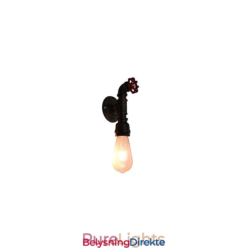 Vegglampe Vegglampe Veggjernsvegglampe Dum Black Lightsaber-Lampe På Veggen