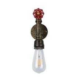 Vegglampe Vegglampe Veggjernsvegglampe Dum Black Lightsaber-Lampe På Veggen