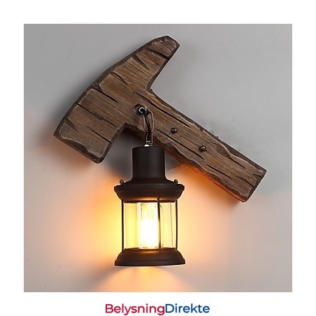 Enkelthodet Industriell Vintage Retro Tre Metall Maling Farge Vegglampe For Hjem Hotell Korridor Dekor Vegglampe