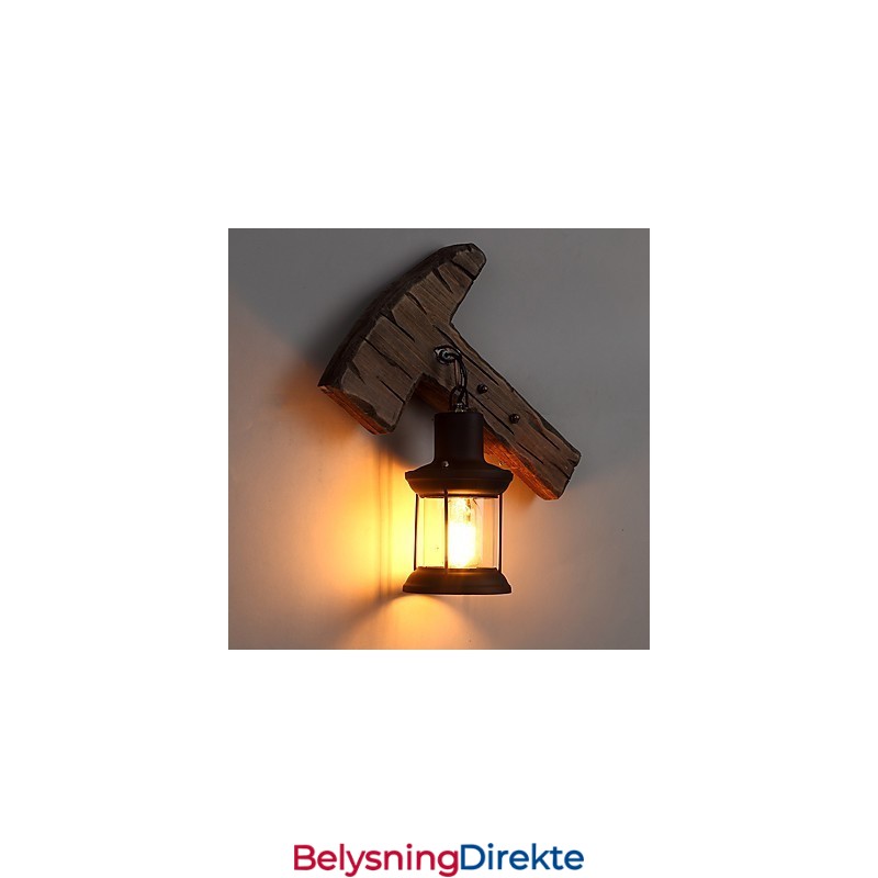Enkelthodet Industriell Vintage Retro Tre Metall Maling Farge Vegglampe For Hjem Hotell Korridor Dekor Vegglampe