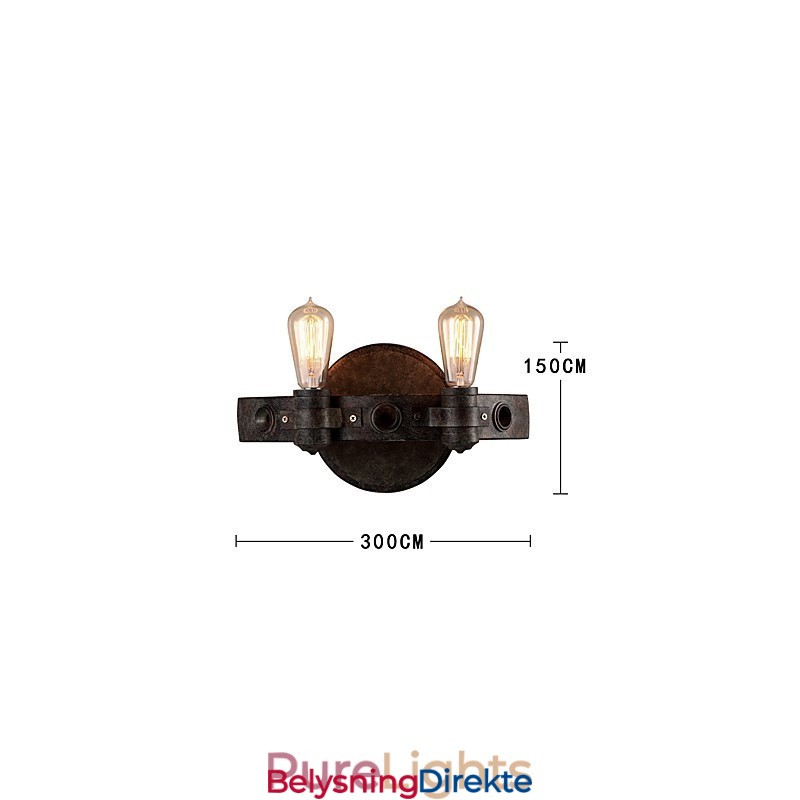 Loft-Stil Vintage Industriell Kreativ Personlighet Metall Vegglampe For Kaffestue Bar Foaje Dekorer Veggbelysning