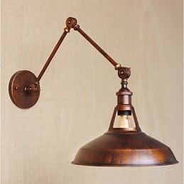 Lang Arm Halvrusten Industriell Retro Nostalgisk Uttrekkbar Sammenleggbar Vegglampe Vegglampe