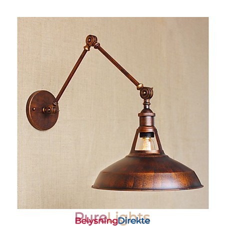 Lang Arm Halvrusten Industriell Retro Nostalgisk Uttrekkbar Sammenleggbar Vegglampe Vegglampe