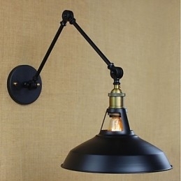 Lang Arm Halvrusten Industriell Retro Nostalgisk Uttrekkbar Sammenleggbar Vegglampe Vegglampe