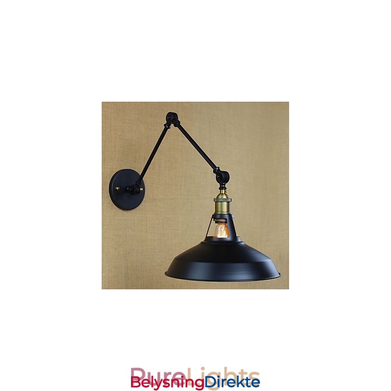 Lang Arm Halvrusten Industriell Retro Nostalgisk Uttrekkbar Sammenleggbar Vegglampe Vegglampe