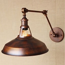 Lang Arm Halvrusten Industriell Retro Nostalgisk Uttrekkbar Sammenleggbar Vegglampe Vegglampe
