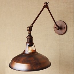 Lang Arm Halvrusten Industriell Retro Nostalgisk Uttrekkbar Sammenleggbar Vegglampe Vegglampe
