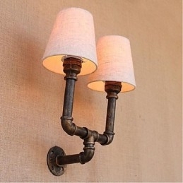 Rustikk Lodge Messingdetalj For Omgivelseslys Vegglampe Vegglampe