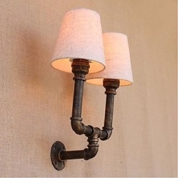 Rustikk Lodge Messingdetalj For Omgivelseslys Vegglampe Vegglampe