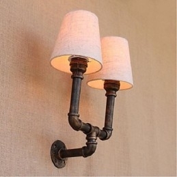 Rustikk Lodge Messingdetalj For Omgivelseslys Vegglampe Vegglampe