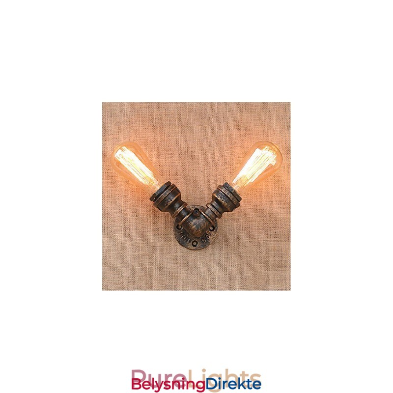 Nostalgi Enkel Vannrør Dekorativ Liten Vegglampe Vegglampe