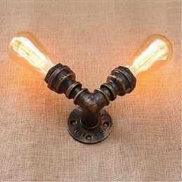 Nostalgi Enkel Vannrør Dekorativ Liten Vegglampe Vegglampe