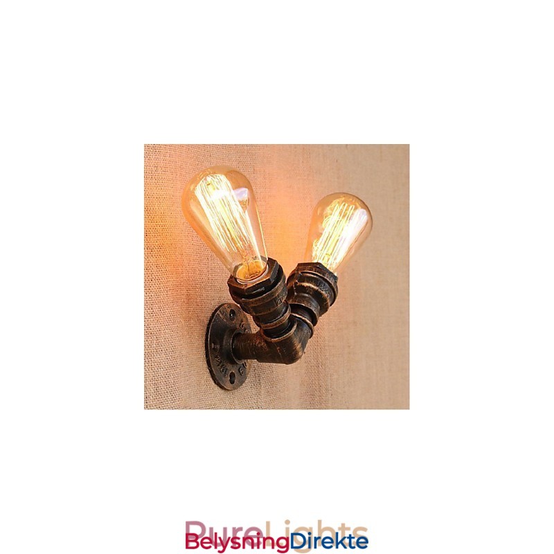 Nostalgi Enkel Vannrør Dekorativ Liten Vegglampe Vegglampe