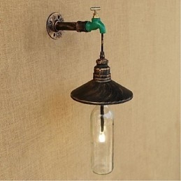 Edison Retro Dekorativ Vannrør Vinflaske Vegglampe Vegglampe