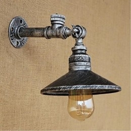 Rustikk Hyttemaling For Omgivelseslys Vegglampe I Sølvfarget