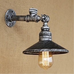 Rustikk Hyttemaling For Omgivelseslys Vegglampe I Sølvfarget