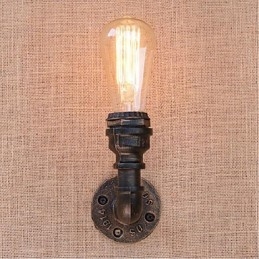 Nostalgi Enkel Vannrør Dekorativ Liten Vegglampe Vegglampe