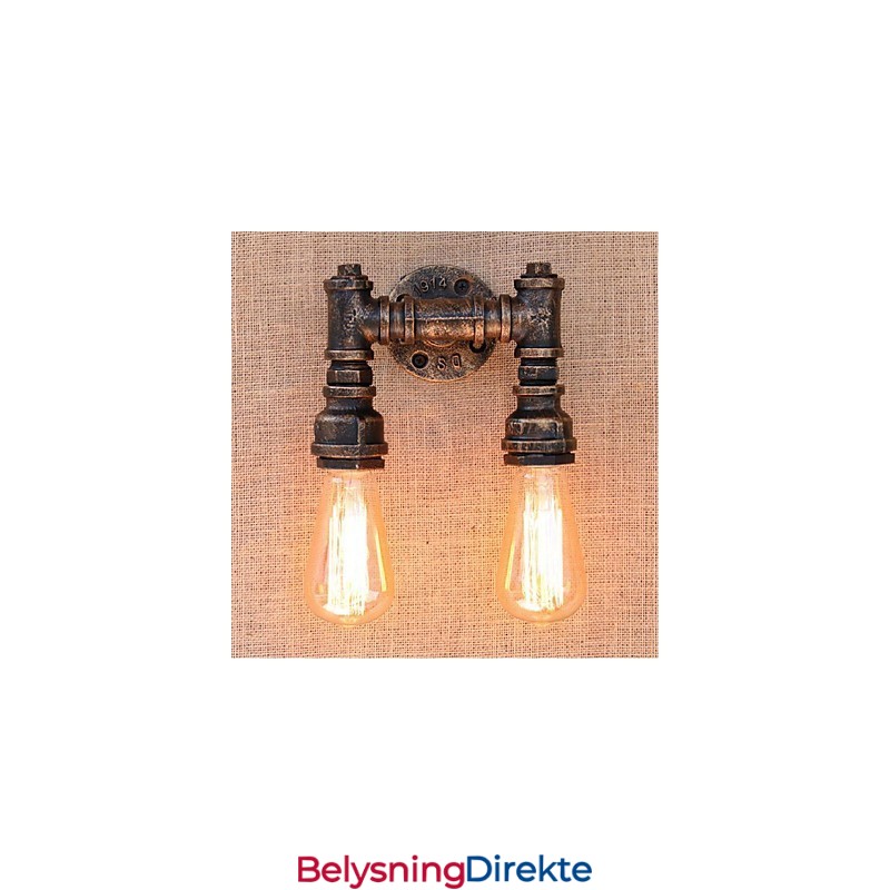 Nostalgi Enkel Vannrør Dekorativ Liten Vegglampe Vegglampe