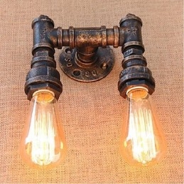Nostalgi Enkel Vannrør Dekorativ Liten Vegglampe Vegglampe