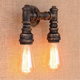 Nostalgi Enkel Vannrør Dekorativ Liten Vegglampe Vegglampe