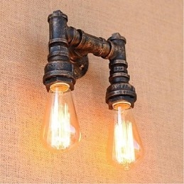 Nostalgi Enkel Vannrør Dekorativ Liten Vegglampe Vegglampe