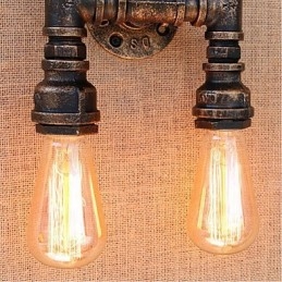 Nostalgi Enkel Vannrør Dekorativ Liten Vegglampe Vegglampe