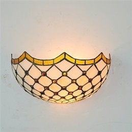 Retro Landlig Vegglampe Glassskjerm Stue Soverom Restaurant Kafé Bar Vegglampe