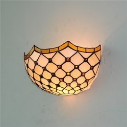 Retro Landlig Vegglampe Glassskjerm Stue Soverom Restaurant Kafé Bar Vegglampe