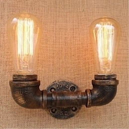 Nostalgi Enkel Vannrør Dekorativ Liten Vegglampe Vegglampe