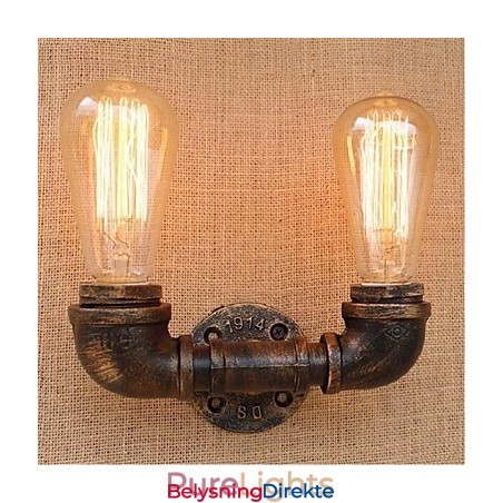 Nostalgi Enkel Vannrør Dekorativ Liten Vegglampe Vegglampe