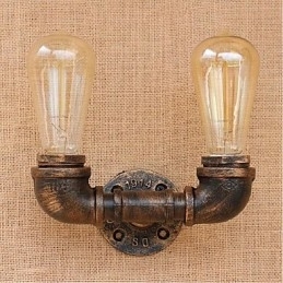 Nostalgi Enkel Vannrør Dekorativ Liten Vegglampe Vegglampe