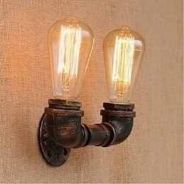 Nostalgi Enkel Vannrør Dekorativ Liten Vegglampe Vegglampe