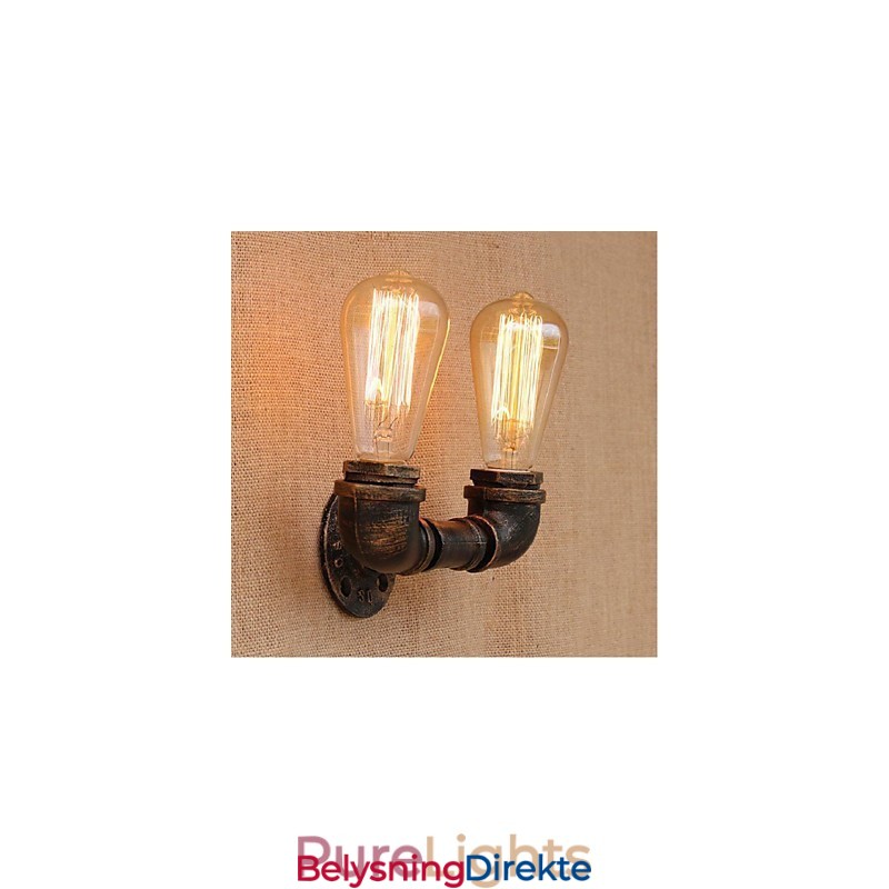 Nostalgi Enkel Vannrør Dekorativ Liten Vegglampe Vegglampe