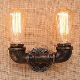 Nostalgi Enkel Vannrør Dekorativ Liten Vegglampe Vegglampe