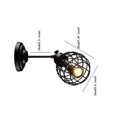 Retro Rørvegglamper Enkel Loftsstil Svart Fuglebur Metall Spisestue Kjøkken Bar Kafé Dekorasjonsbelysning