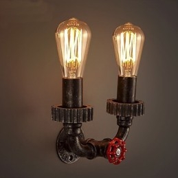 2 Hoder Vintage Industrielle Metallvegglamper Restaurant Kafé Bar Dekorasjonsbelysning