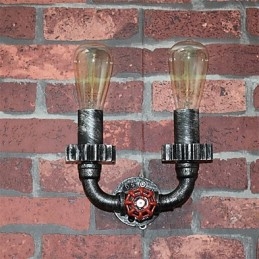 2 Hoder Vintage Industrielle Metallvegglamper Restaurant Kafé Bar Dekorasjonsbelysning