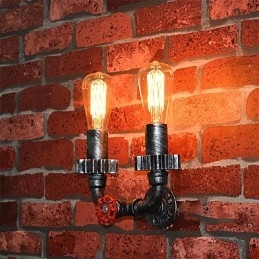 2 Hoder Vintage Industrielle Metallvegglamper Restaurant Kafé Bar Dekorasjonsbelysning