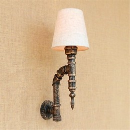 Rustikk Hytte Landlig Antikk Messingfunksjon For Omgivelseslys Vegglampe Vegglampe