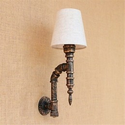 Rustikk Hytte Landlig Antikk Messingfunksjon For Omgivelseslys Vegglampe Vegglampe