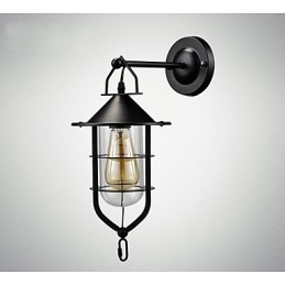 Europeisk Stil Vegglampe Balkonggang Utendørs Lampe Retro Industriell Vind Bar Gårdsplass Trapper Soverom Vegg