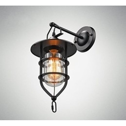 Europeisk Stil Vegglampe Balkonggang Utendørs Lampe Retro Industriell Vind Bar Gårdsplass Trapper Soverom Vegg