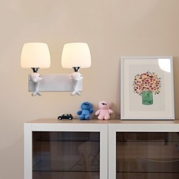 Moderne Samtidsmaleri Funksjon For Øyebeskyttelse Omgivelseslys Vegglampe Vegglampe