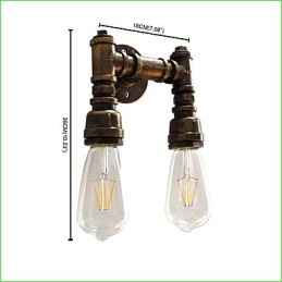 Rustikk Hytte Tradisjonell Klassisk Antikk Messingfunksjon For Omgivelseslys Vegglampe Vegglampe