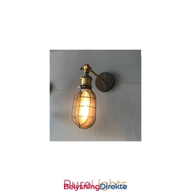 Vintage Svart Metall Loftsvegglampe Stue Spisestue Gang Kafé Barer Bar Vegglampe