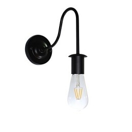 Vegglampetter Veggjern Vegglampe Dum Black Lightsaber-Lampe På Veggen